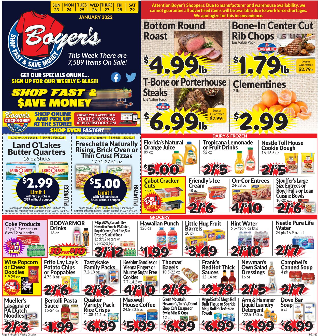Boyer's Food Markets Weekly Ad Circular - valid 01/23-01/29/2022 (Page 3)