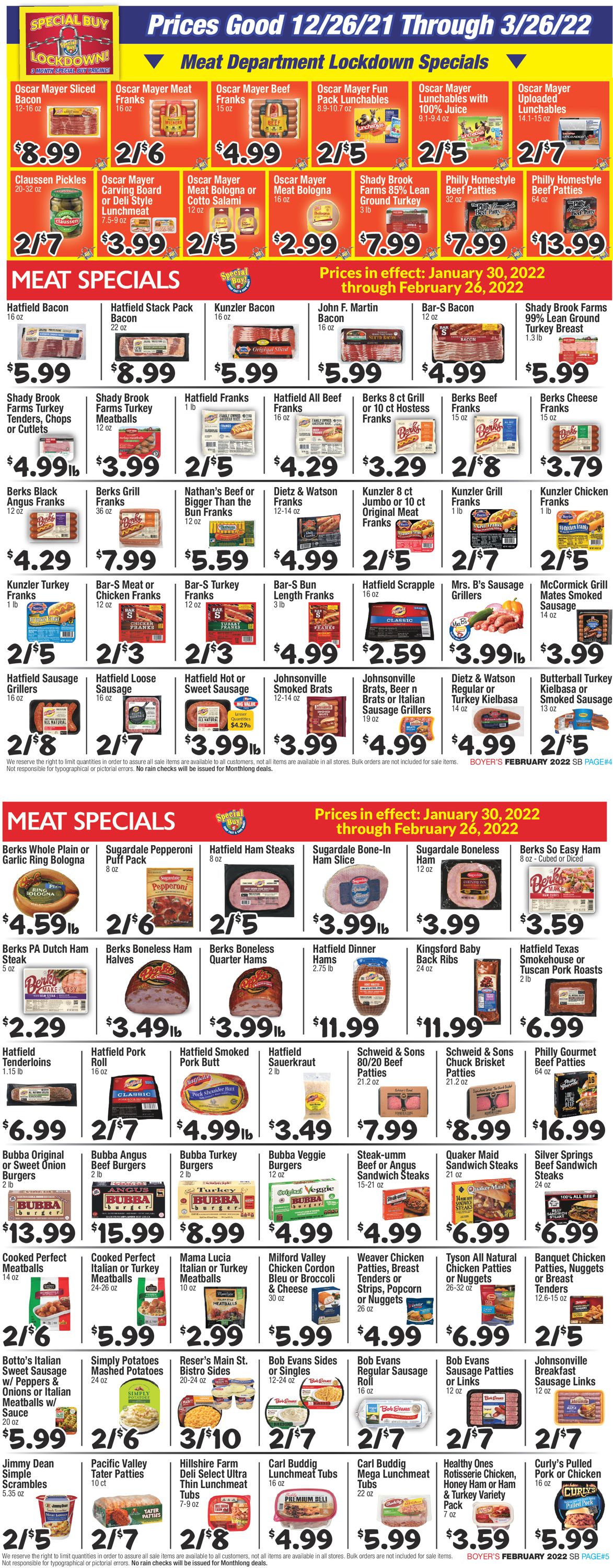Boyer's Food Markets Weekly Ad Circular - valid 12/26-03/26/2022 (Page 3)