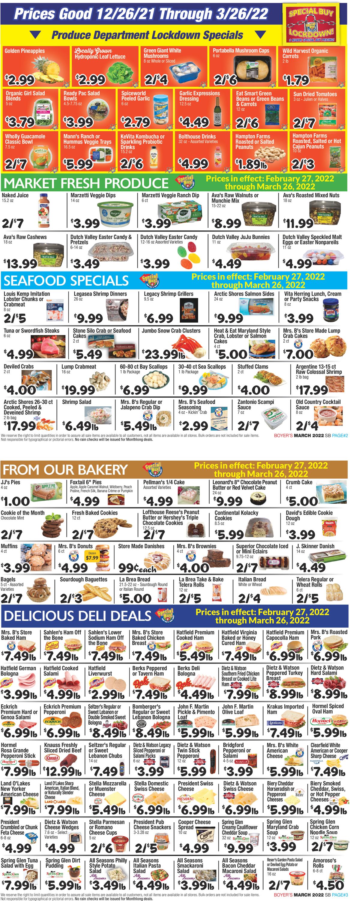 Boyer's Food Markets Weekly Ad Circular - valid 02/27-03/26/2022 (Page 2)