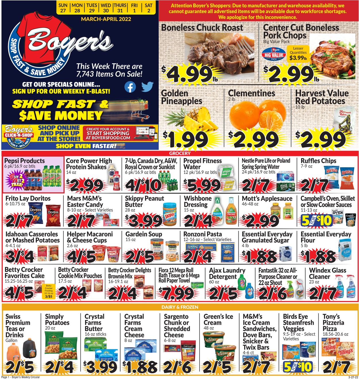 Boyer's Food Markets Weekly Ad Circular - valid 03/27-04/02/2022 (Page 3)
