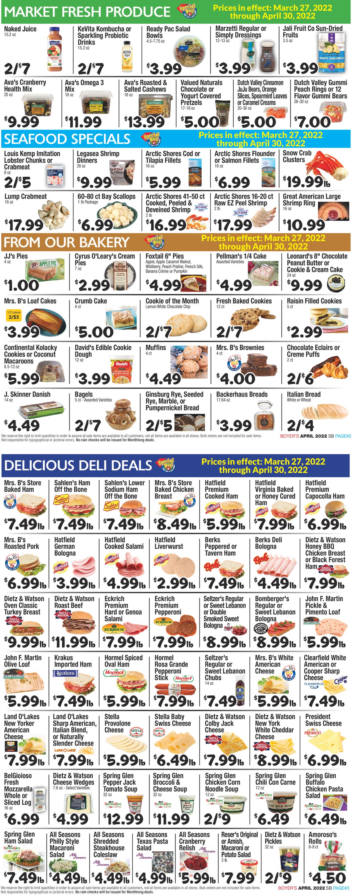 Boyer's Food Markets Weekly Ad Circular - valid 03/27-04/30/2022 (Page 2)