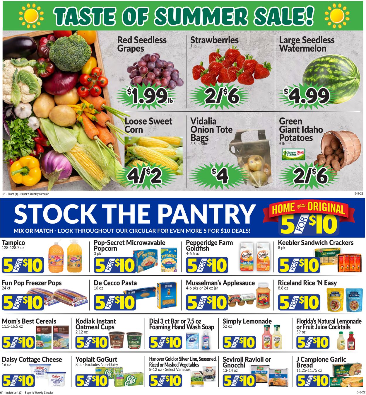 Boyer's Food Markets Weekly Ad Circular - valid 05/08-05/14/2022