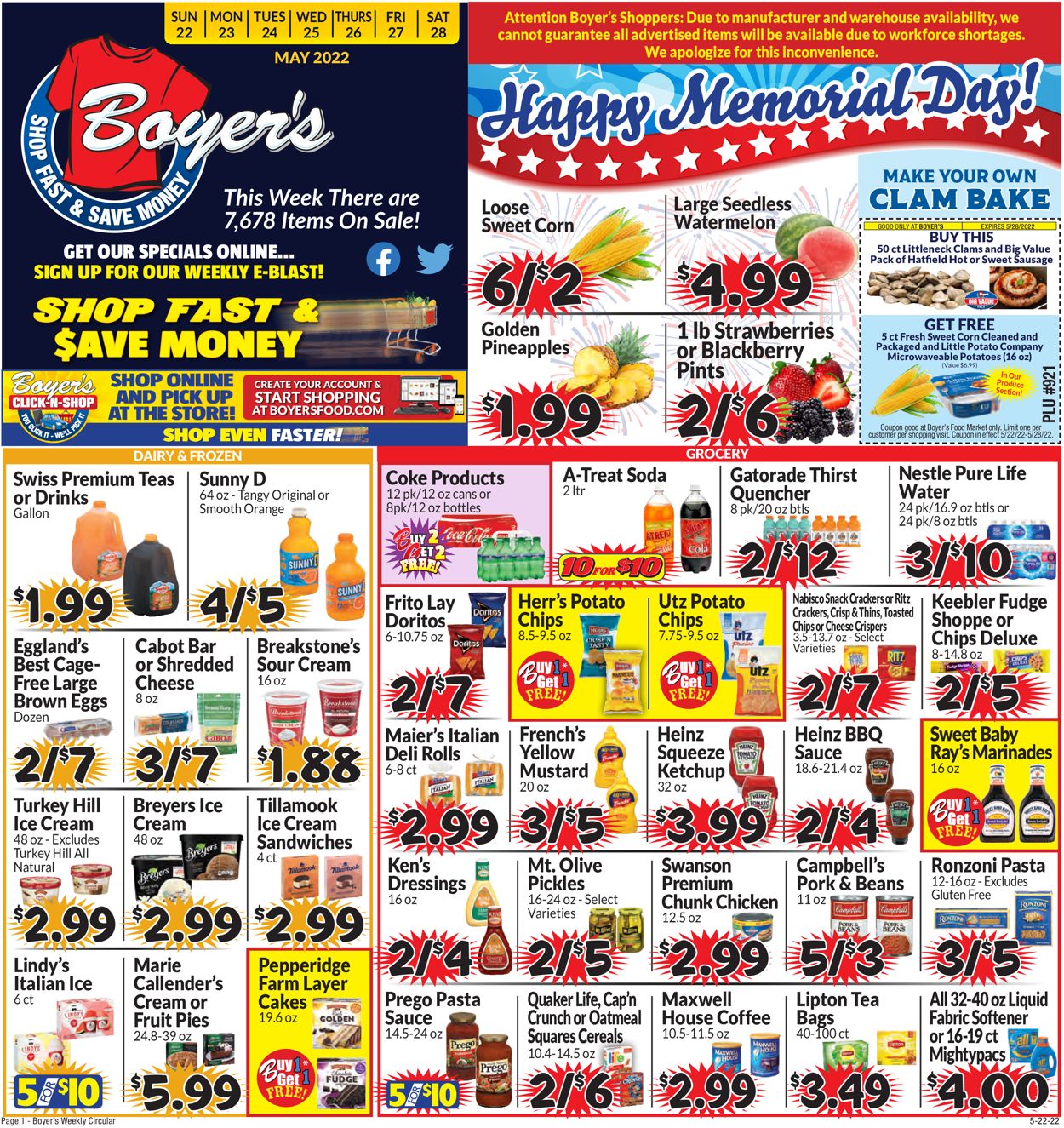 Boyer's Food Markets Weekly Ad Circular - valid 05/22-05/28/2022 (Page 3)