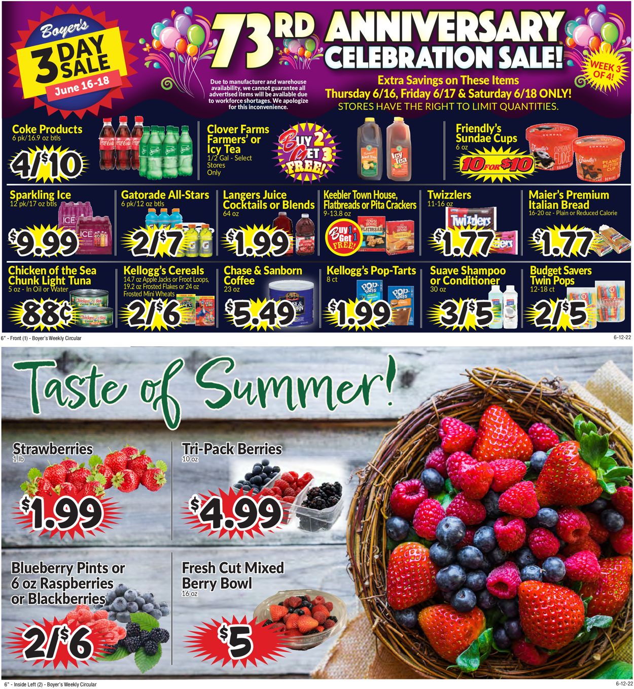 Boyer's Food Markets Weekly Ad Circular - valid 06/12-06/18/2022