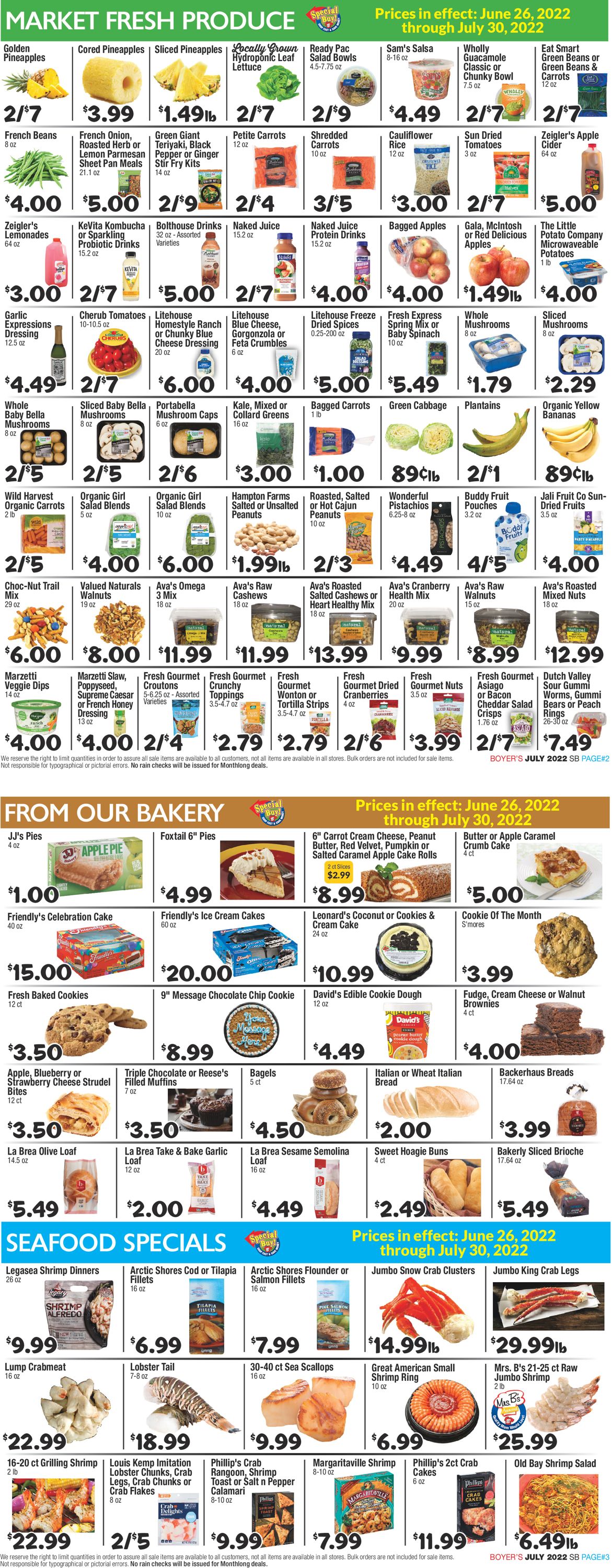 Boyer's Food Markets Weekly Ad Circular - valid 06/26-07/30/2022 (Page 2)