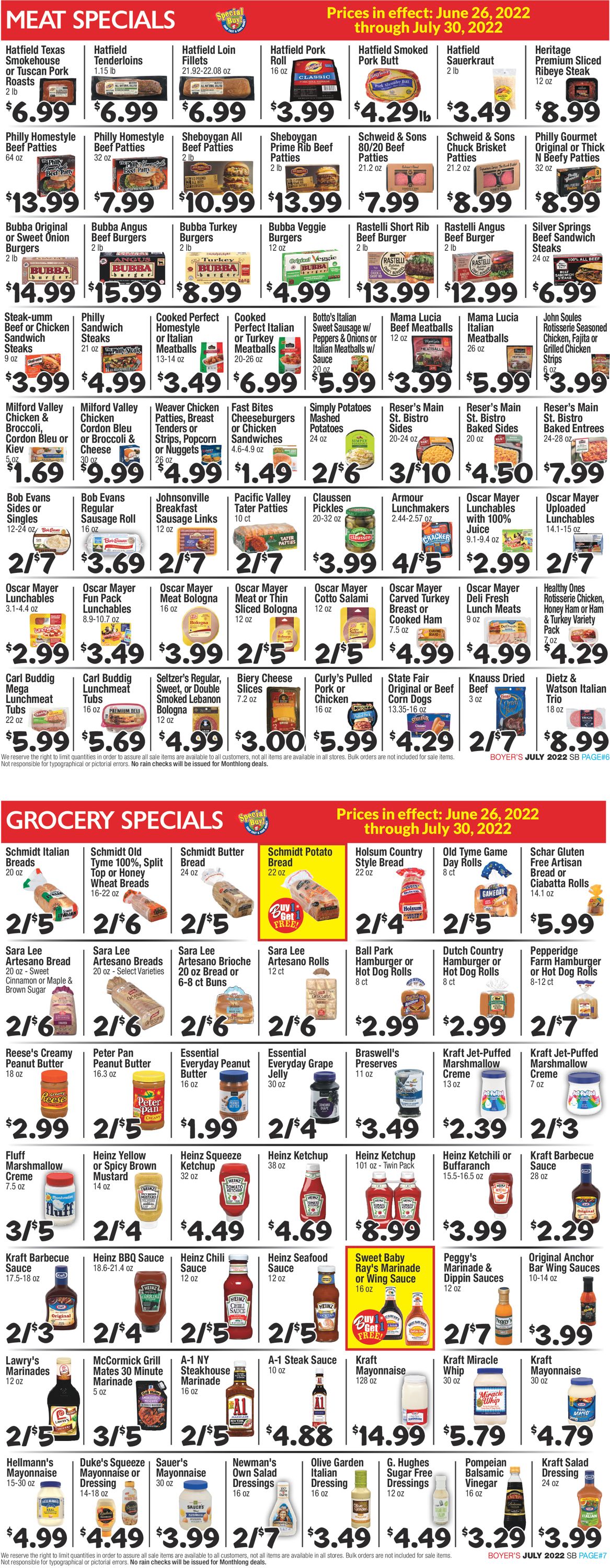 Boyer's Food Markets Weekly Ad Circular - valid 06/26-07/30/2022 (Page 4)