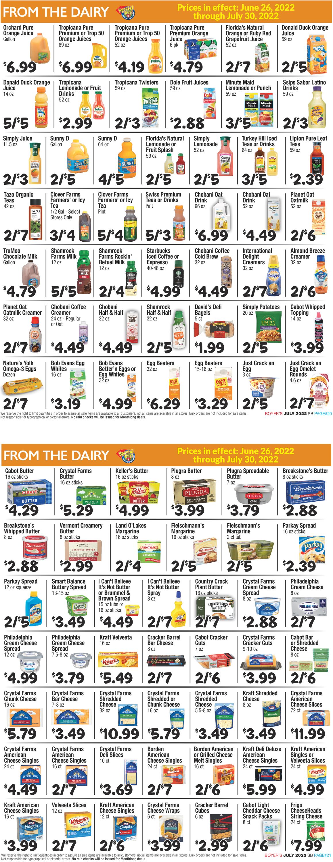 Boyer's Food Markets Weekly Ad Circular - valid 06/26-07/30/2022 (Page 11)