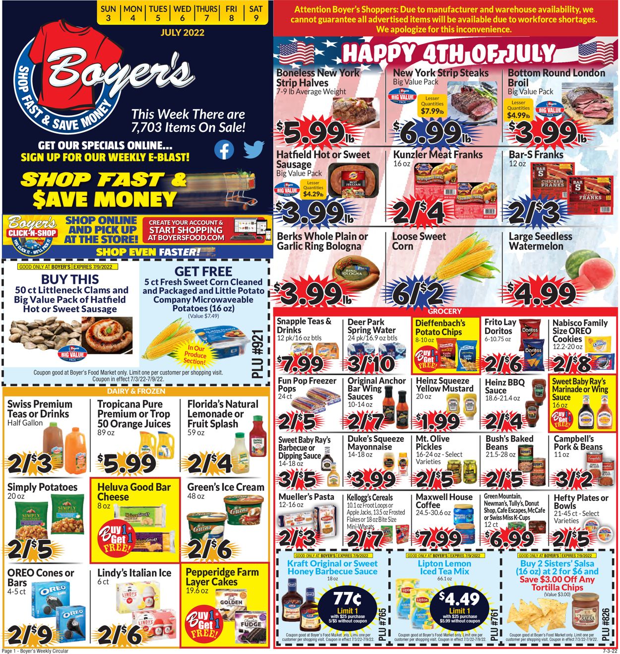 Boyer's Food Markets Weekly Ad Circular - valid 07/03-07/09/2022 (Page 3)