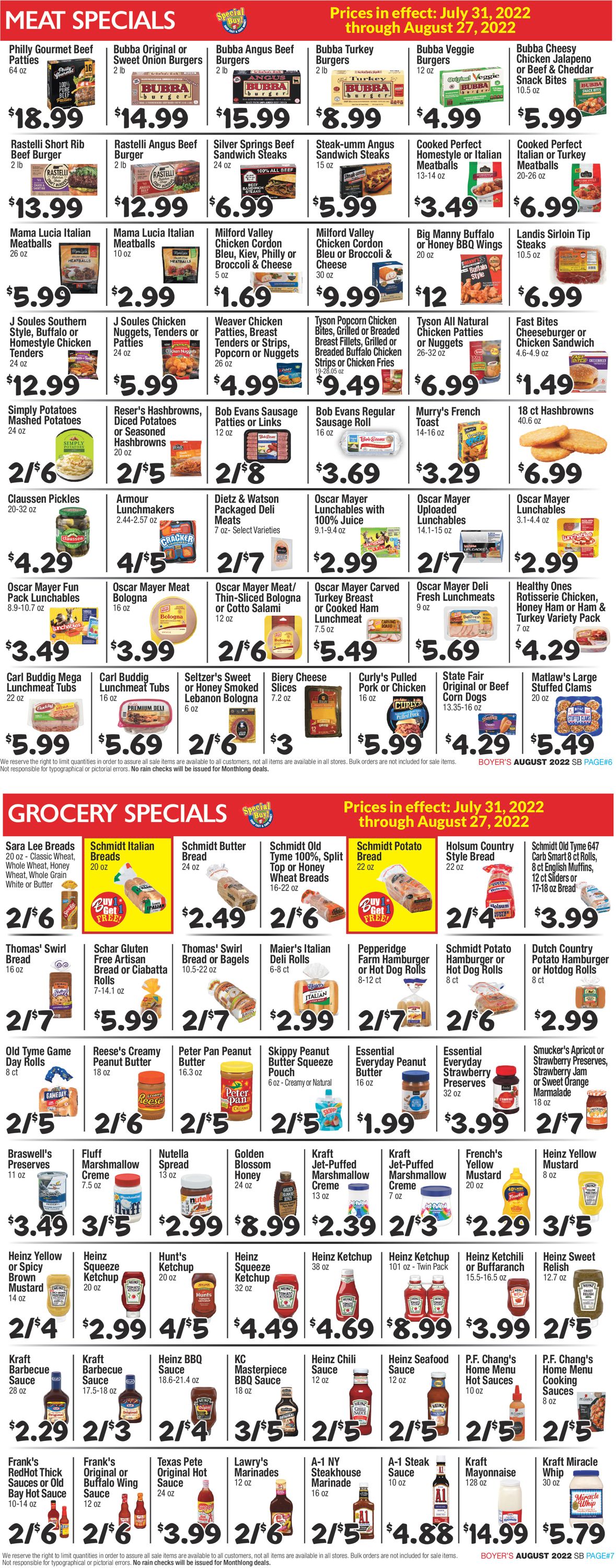 Boyer's Food Markets Weekly Ad Circular - valid 07/31-08/27/2022 (Page 4)
