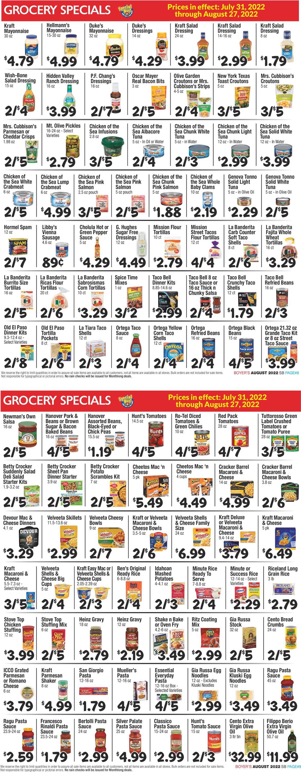 Boyer's Food Markets Weekly Ad Circular - valid 07/31-08/27/2022 (Page 5)