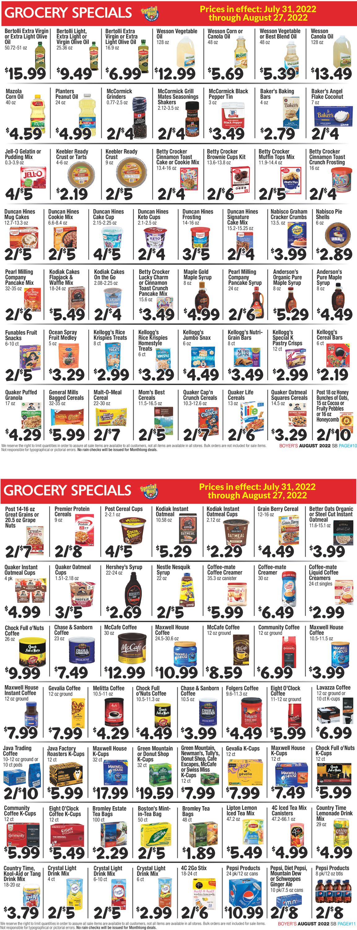Boyer's Food Markets Weekly Ad Circular - valid 07/31-08/27/2022 (Page 6)