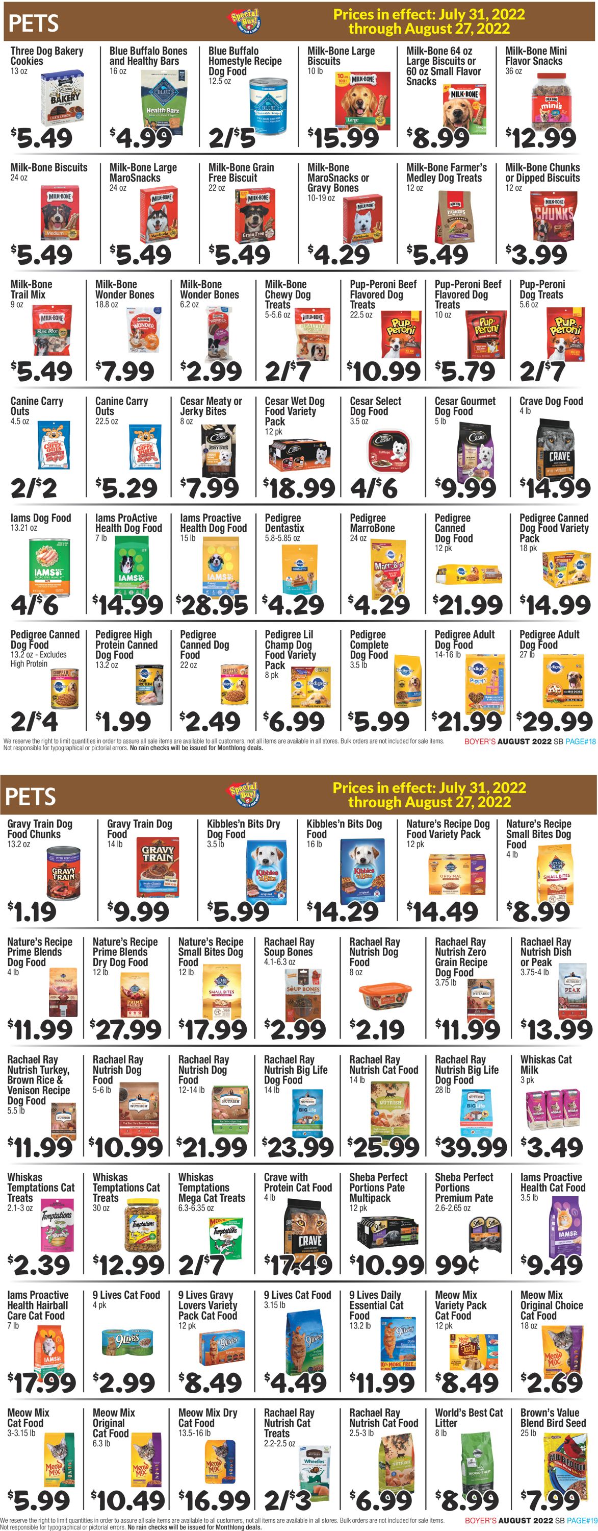 Boyer's Food Markets Weekly Ad Circular - valid 07/31-08/27/2022 (Page 10)