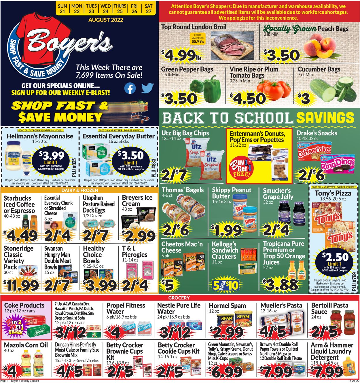 Boyer's Food Markets Weekly Ad Circular - valid 08/21-08/27/2022 (Page 3)