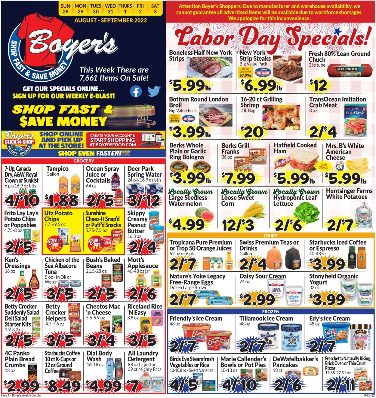 Boyer's Food Markets Weekly Ad Circular - valid 08/28-09/03/2022 (Page 3)