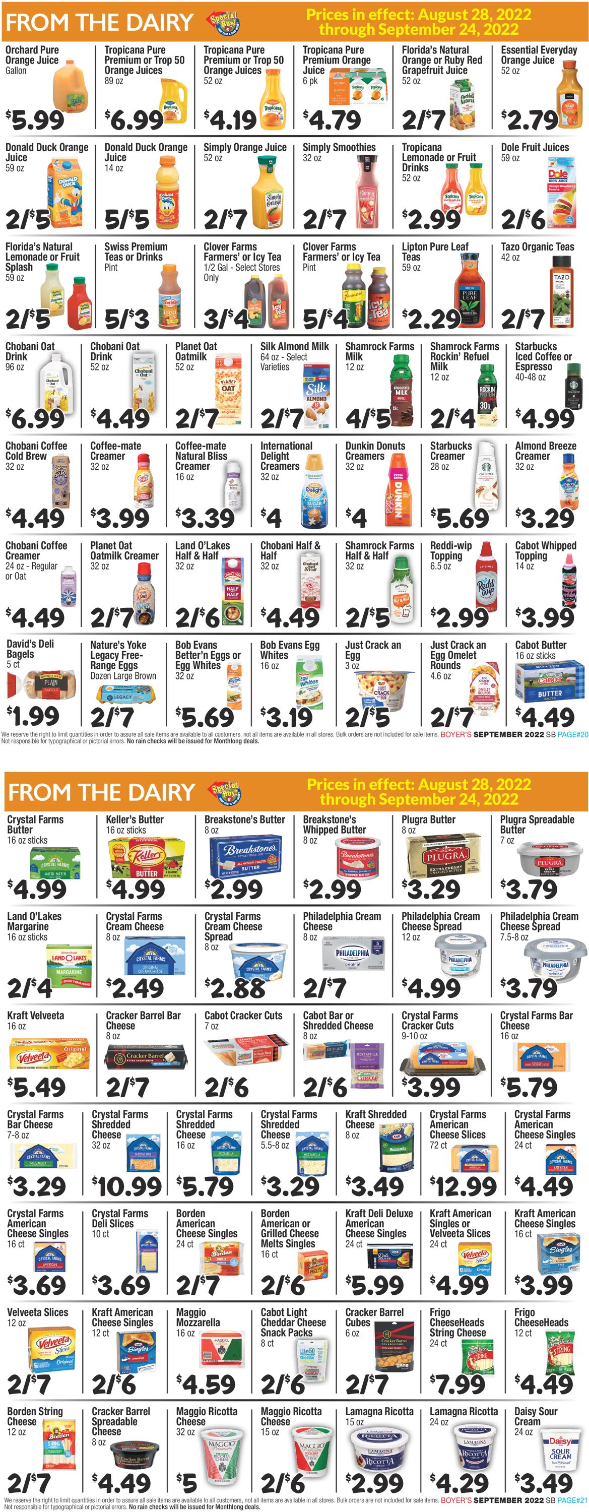 Boyer's Food Markets Weekly Ad Circular - valid 08/28-09/24/2022 (Page 11)