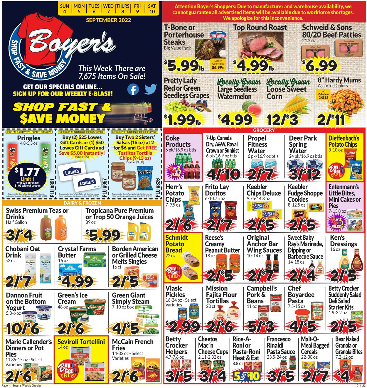 Boyer's Food Markets Weekly Ad Circular - valid 09/04-09/10/2022 (Page 3)