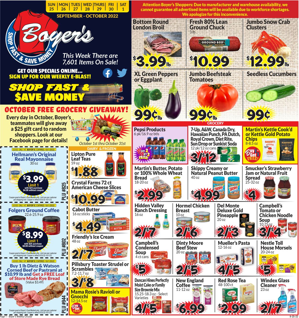 Boyer's Food Markets Weekly Ad Circular - valid 09/29-10/01/2022 (Page 3)