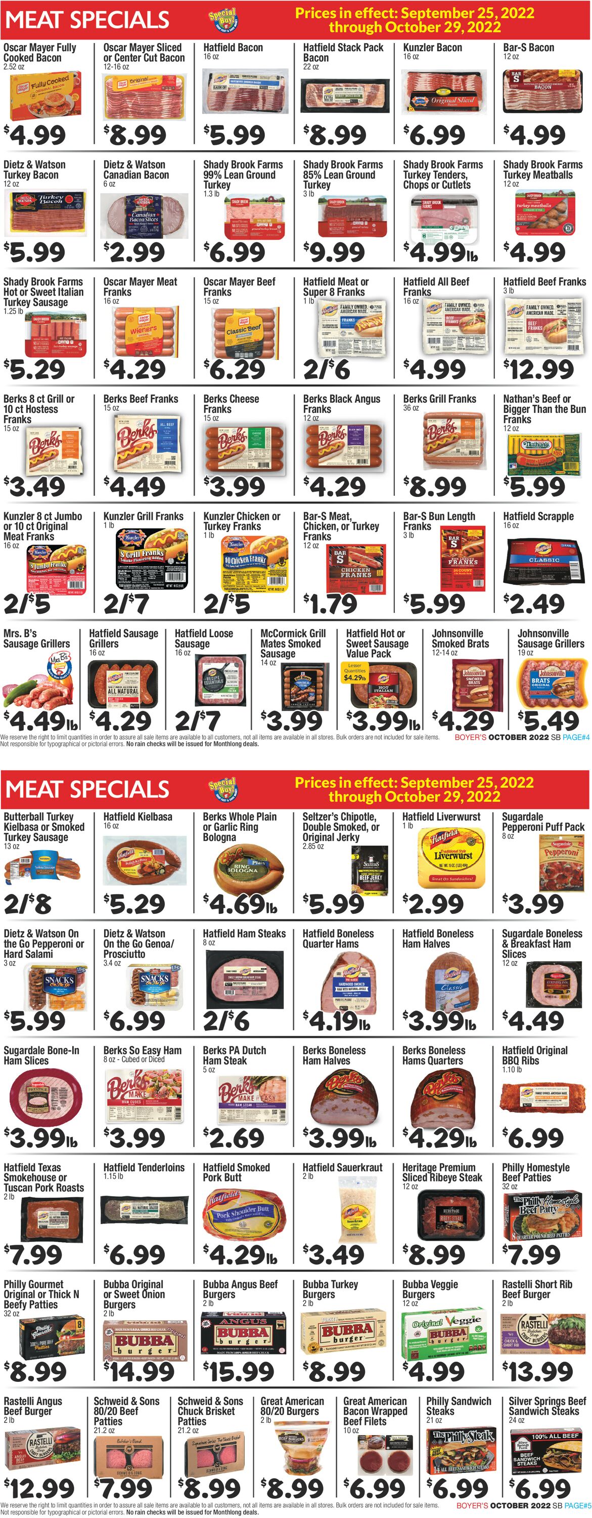 Boyer's Food Markets Weekly Ad Circular - valid 09/25-10/29/2022 (Page 3)