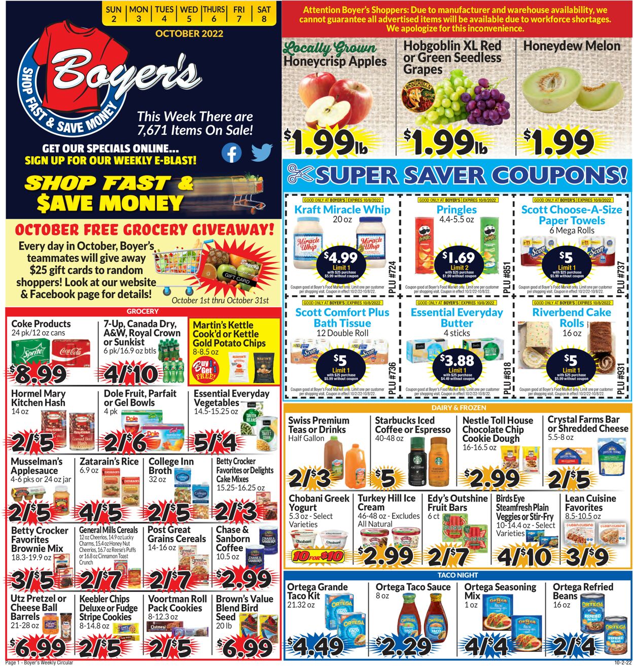 Boyer's Food Markets Weekly Ad Circular - valid 10/02-10/08/2022 (Page 3)