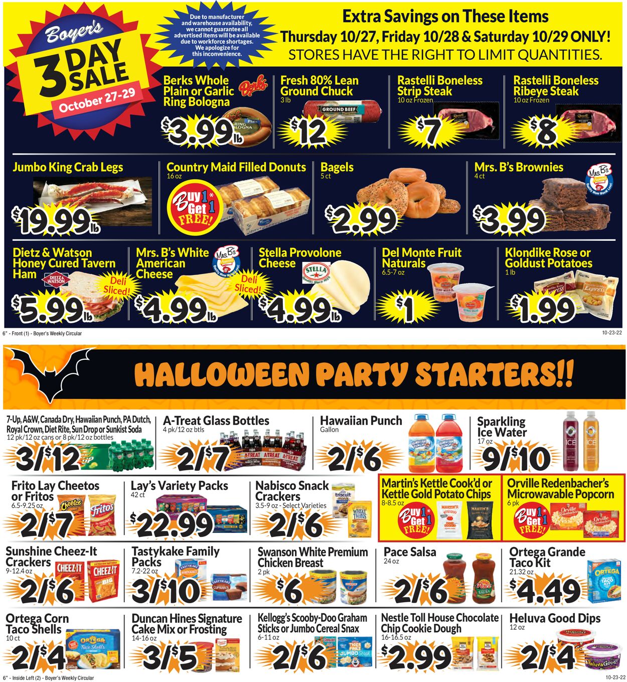 Boyer's Food Markets Weekly Ad Circular - valid 10/23-10/29/2022