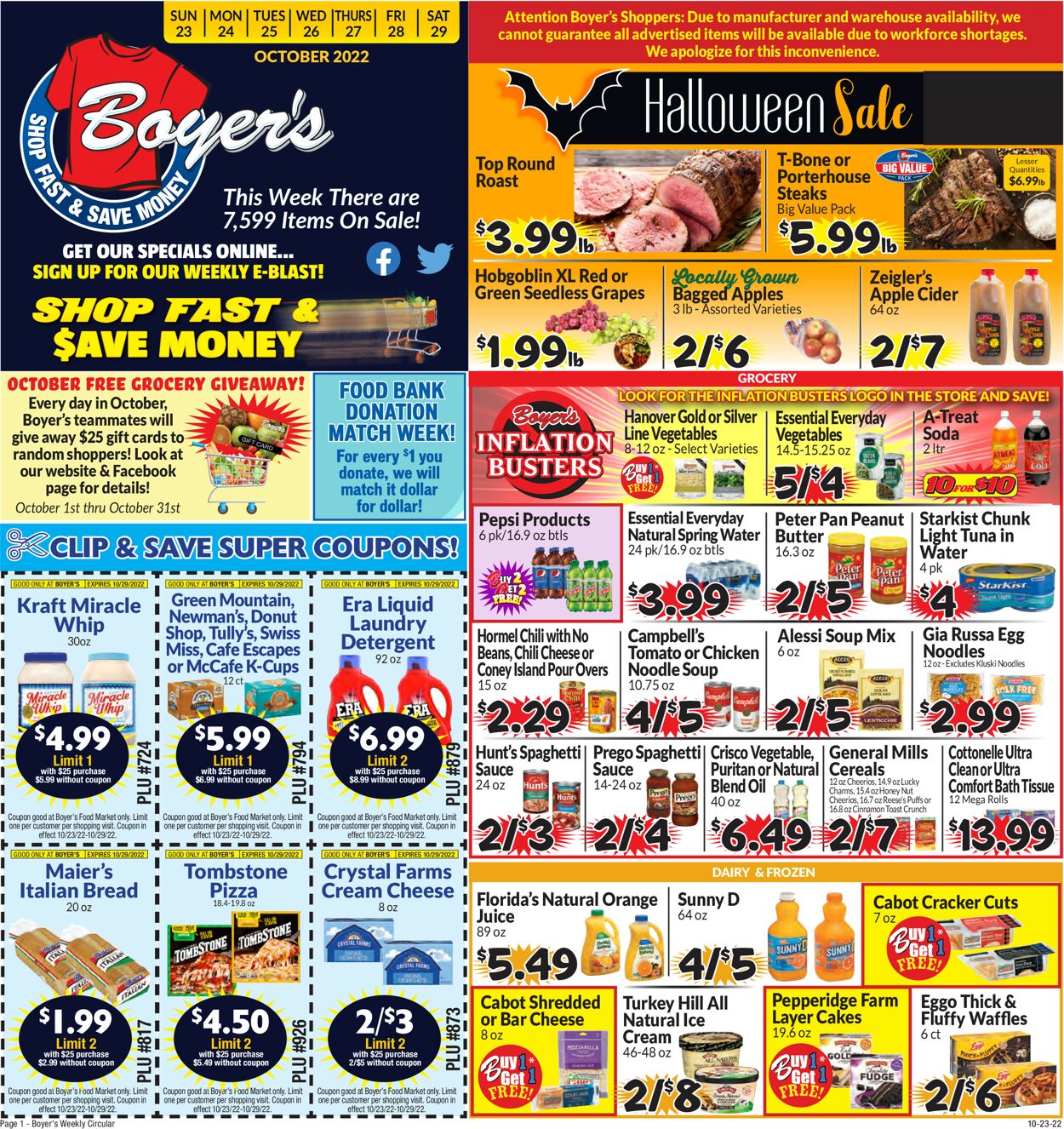 Boyer's Food Markets Weekly Ad Circular - valid 10/23-10/29/2022 (Page 3)