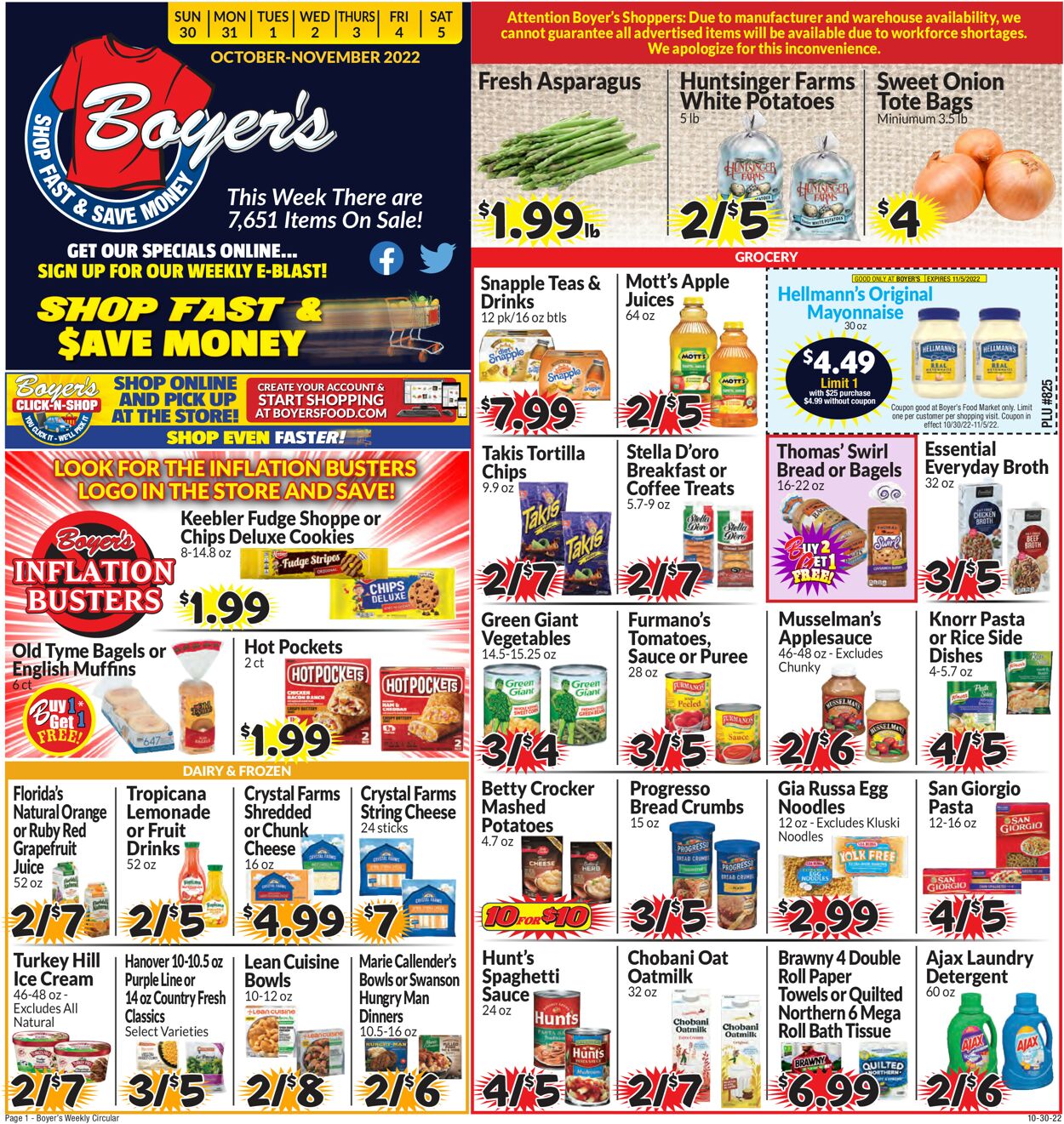 Boyer's Food Markets Weekly Ad Circular - valid 10/30-11/05/2022 (Page 3)