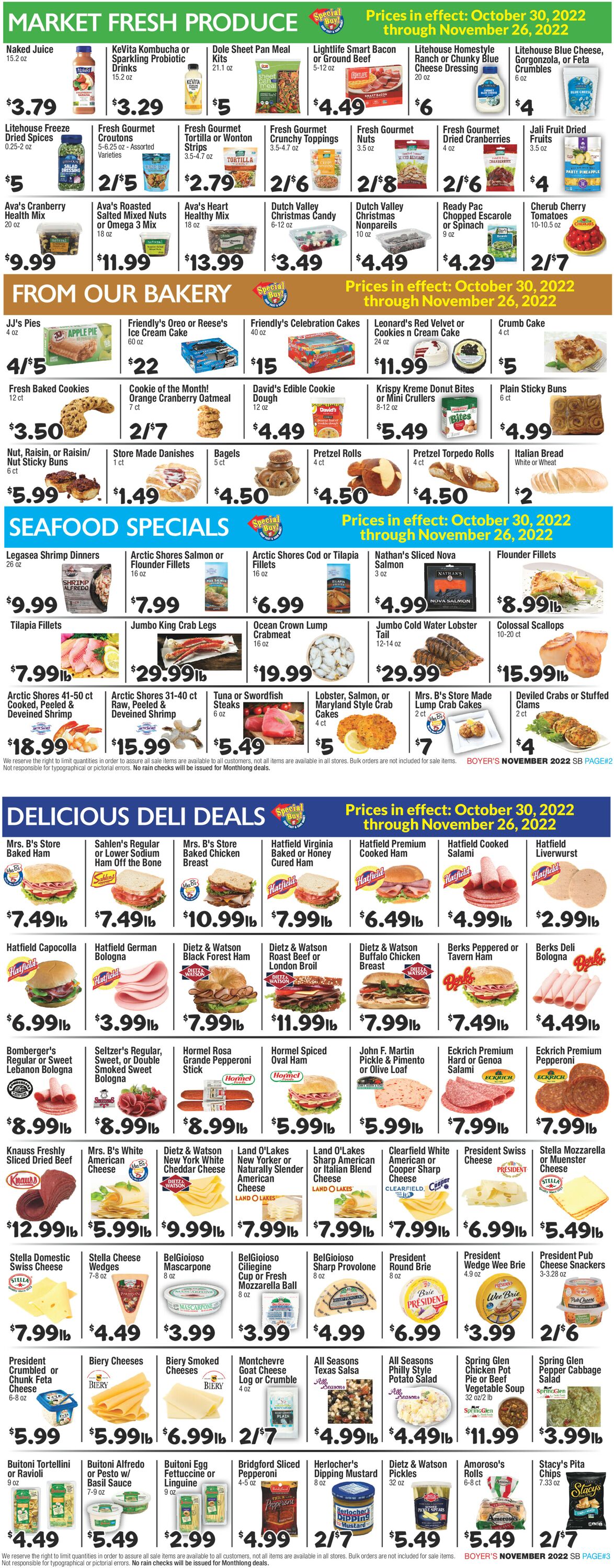 Boyer's Food Markets Weekly Ad Circular - valid 10/30-11/26/2022 (Page 2)