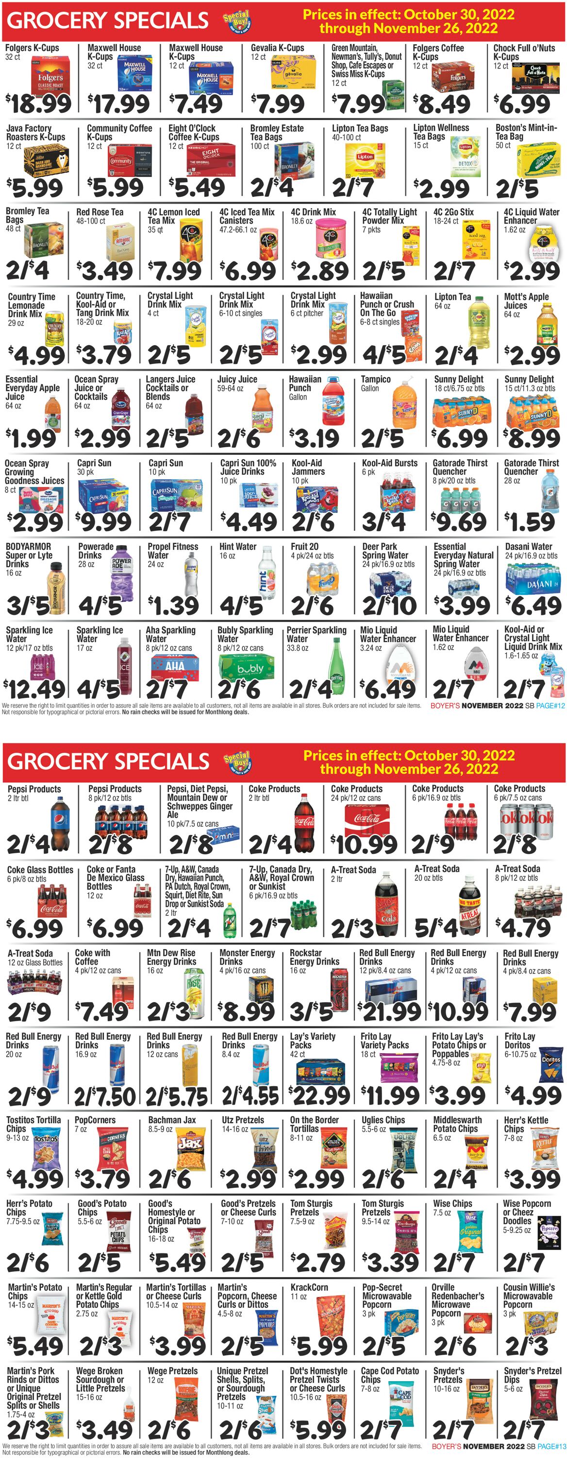 Boyer's Food Markets Weekly Ad Circular - valid 10/30-11/26/2022 (Page 7)