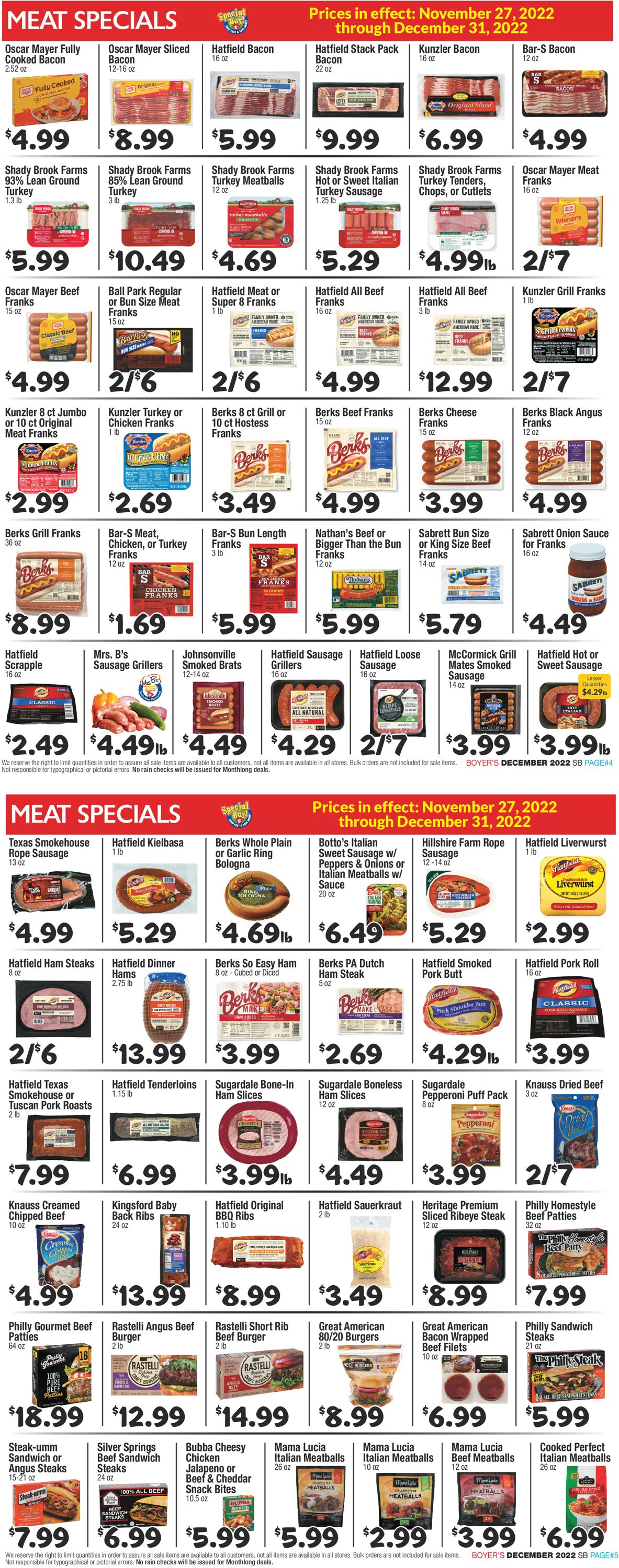 Boyer's Food Markets Weekly Ad Circular - valid 11/27-12/31/2022 (Page 3)
