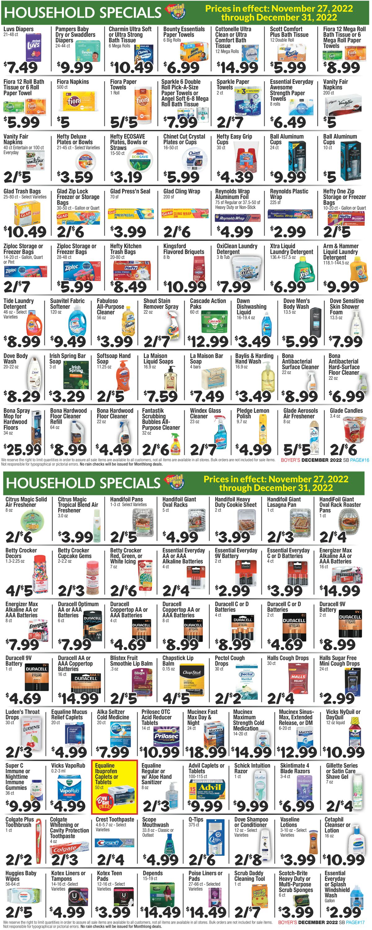 Boyer's Food Markets Weekly Ad Circular - valid 11/27-12/31/2022 (Page 9)