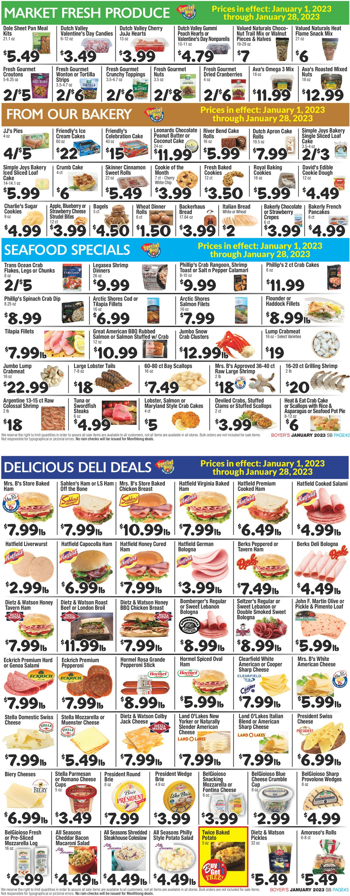 Boyer's Food Markets Weekly Ad Circular - valid 01/01-01/28/2023 (Page 2)