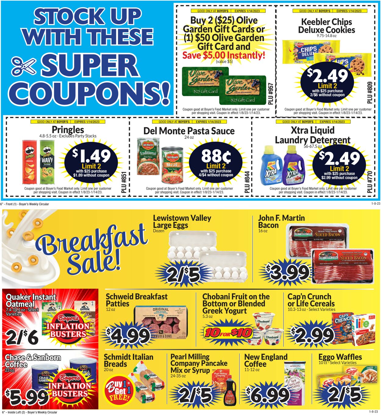 Boyer's Food Markets Weekly Ad Circular - valid 01/08-01/14/2023