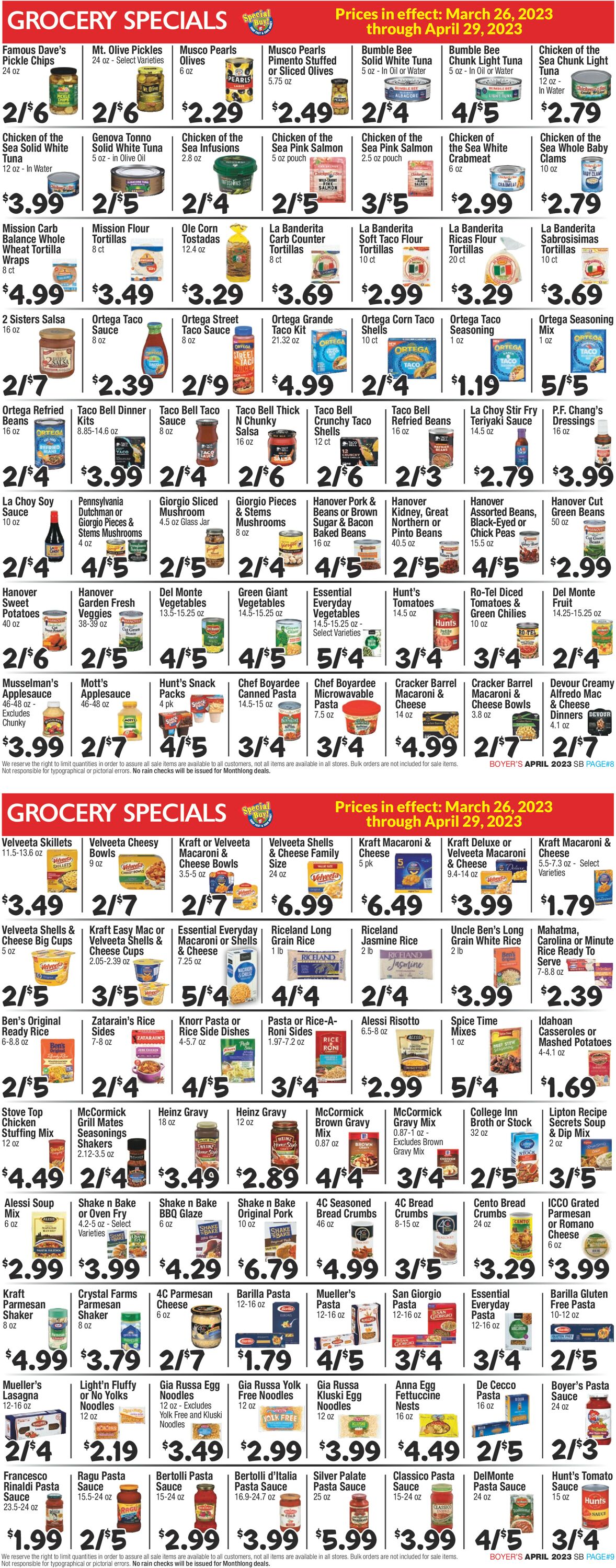 Boyer's Food Markets Weekly Ad Circular - valid 03/26-04/29/2023 (Page 5)