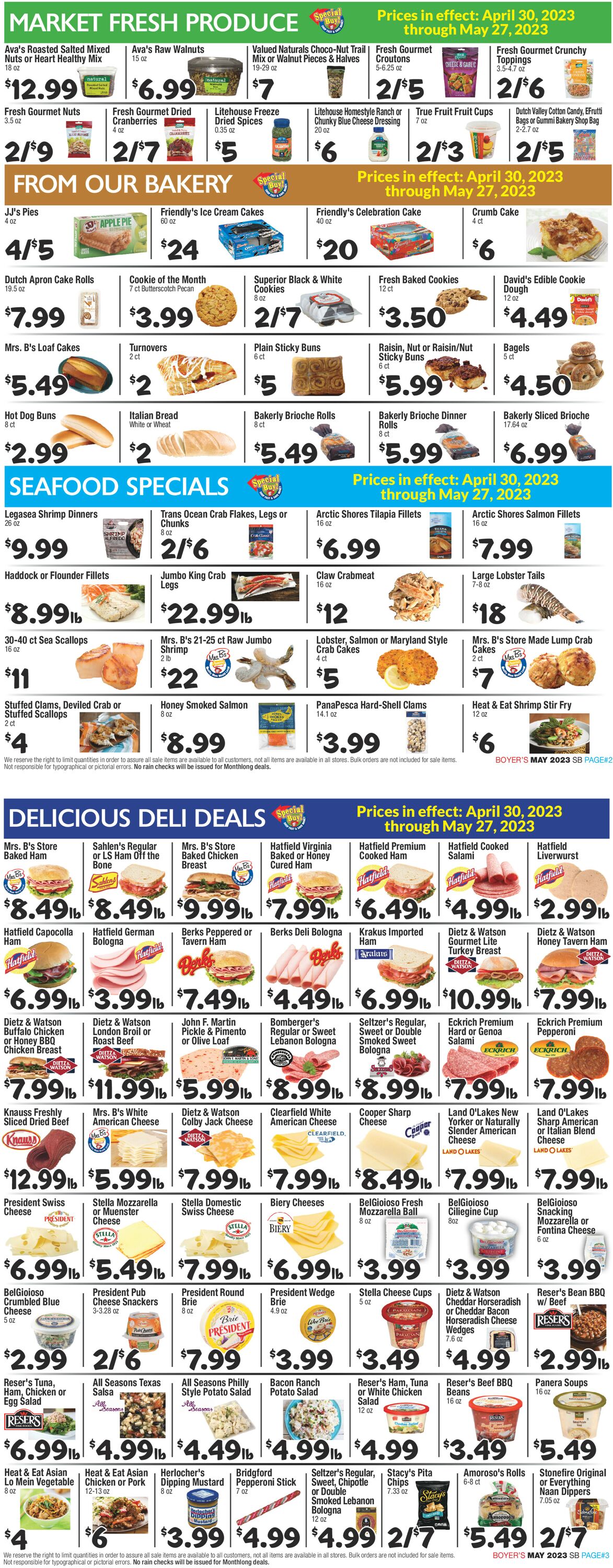 Boyer's Food Markets Weekly Ad Circular - valid 04/30-05/27/2023 (Page 2)