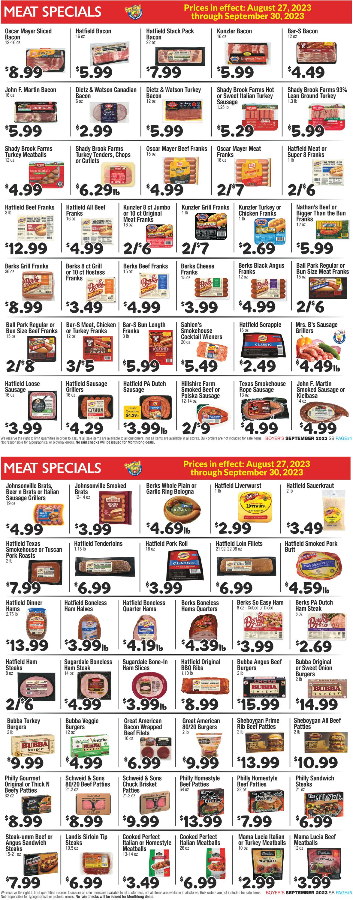 Boyer's Food Markets Weekly Ad Circular - valid 08/27-09/30/2023 (Page 3)