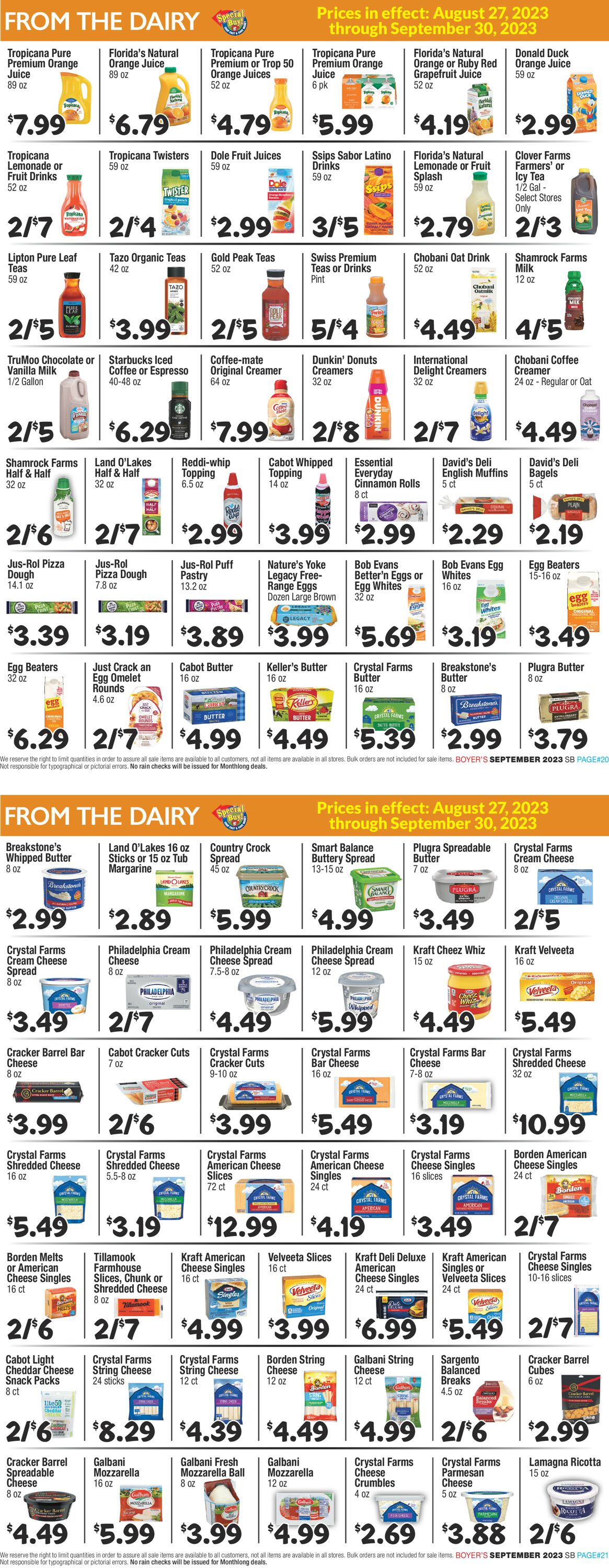 Boyer's Food Markets Weekly Ad Circular - valid 08/27-09/30/2023 (Page 11)