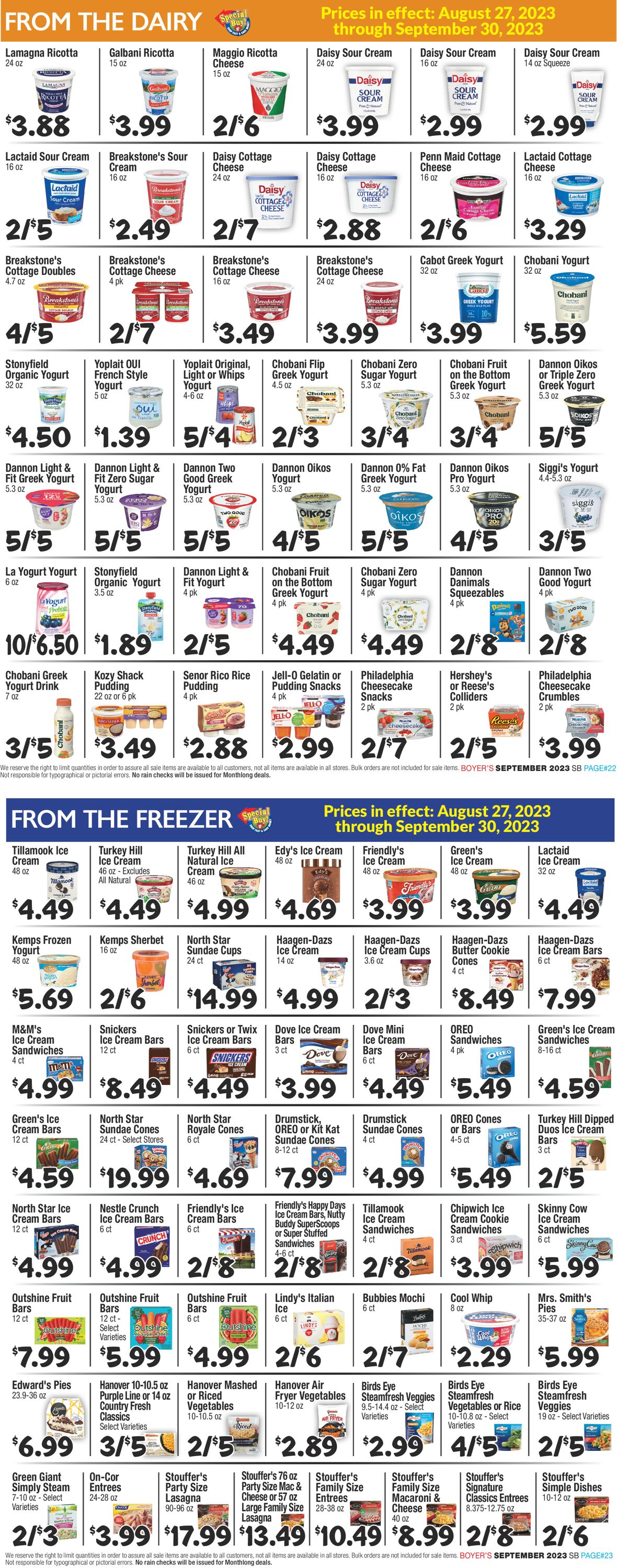 Boyer's Food Markets Weekly Ad Circular - valid 08/27-09/30/2023 (Page 12)