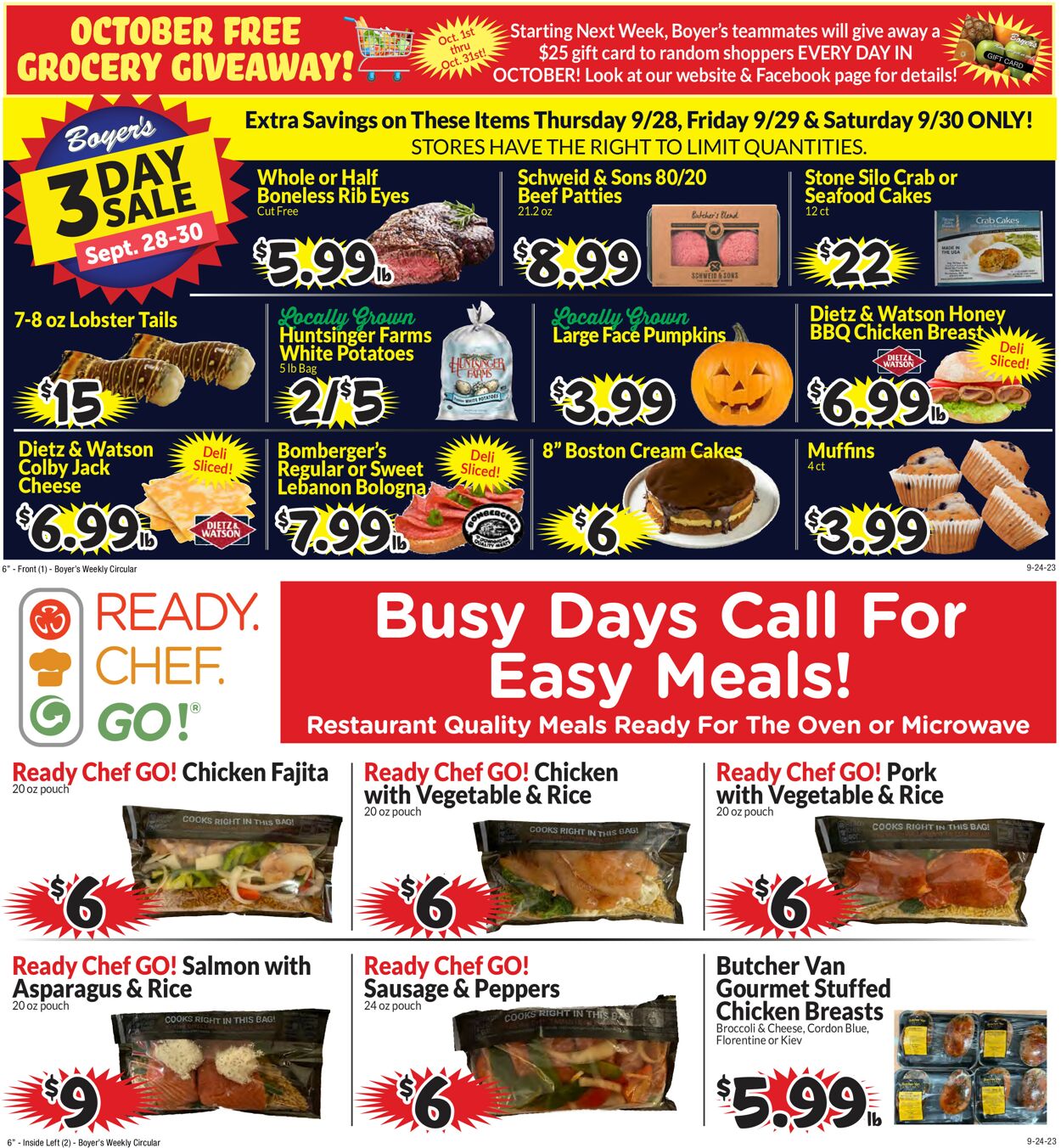 Boyer's Food Markets Weekly Ad Circular - valid 09/24-09/30/2023
