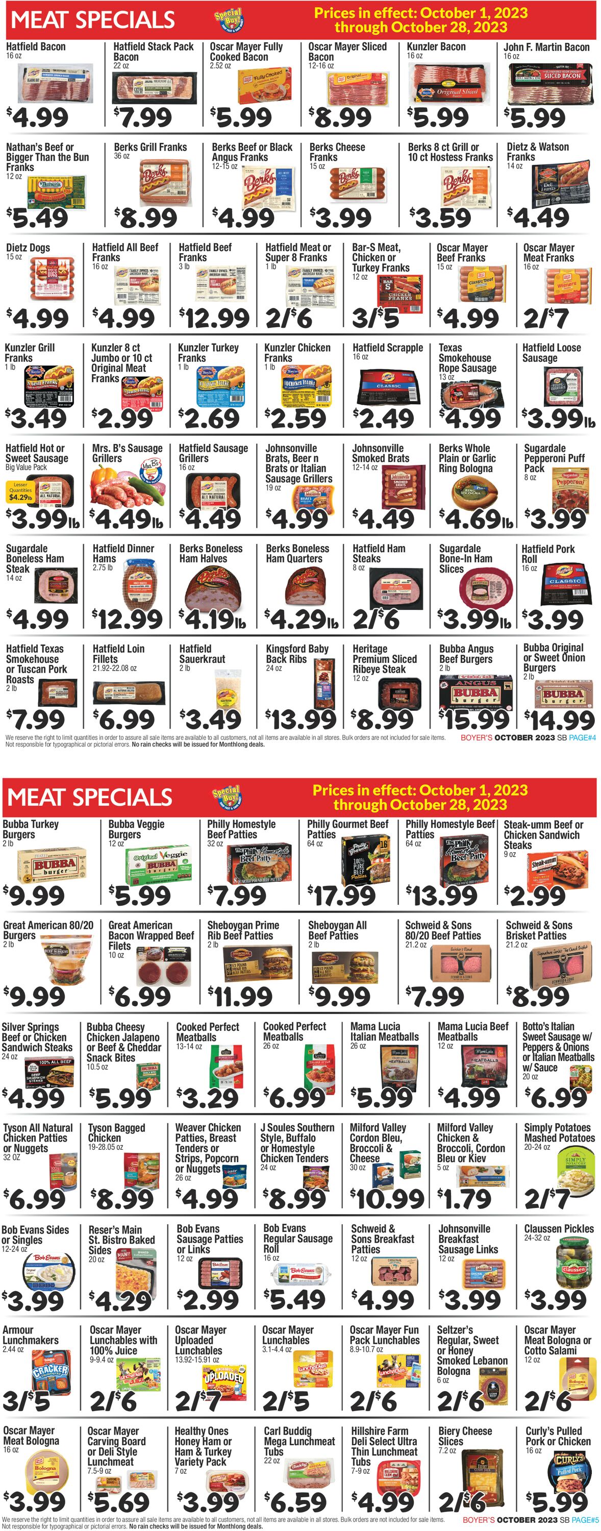 Boyer's Food Markets Weekly Ad Circular - valid 10/01-10/28/2023 (Page 3)