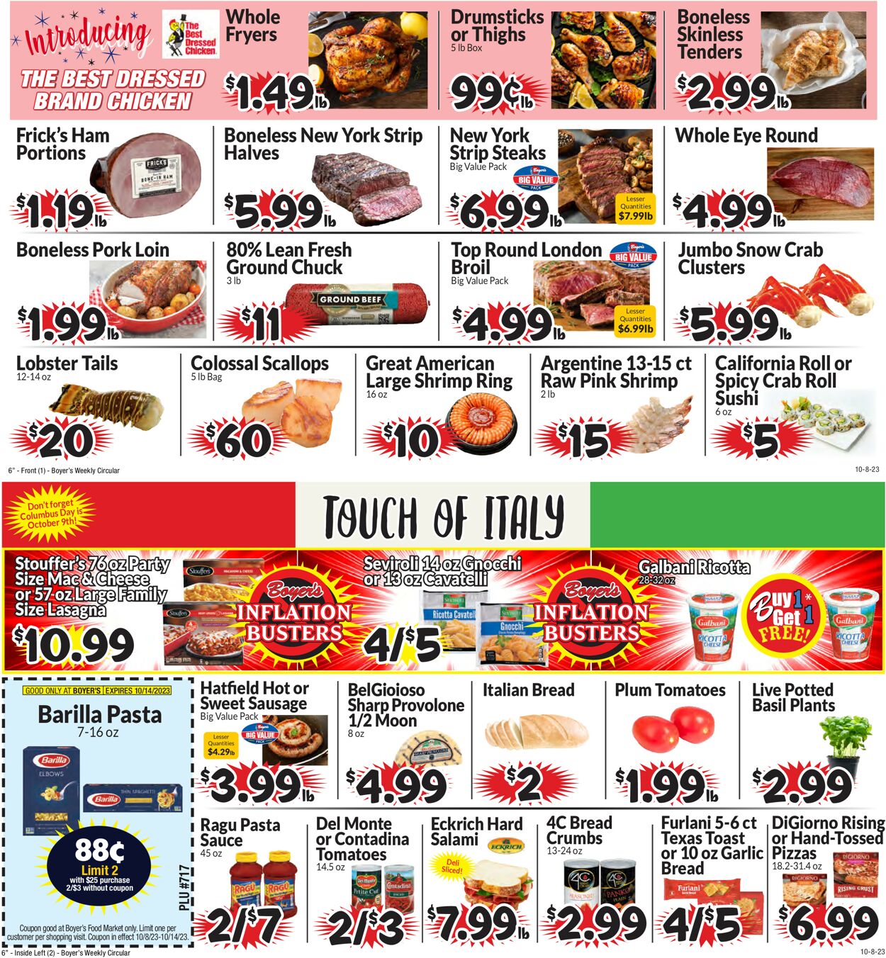 Boyer's Food Markets Weekly Ad Circular - valid 10/08-10/14/2023