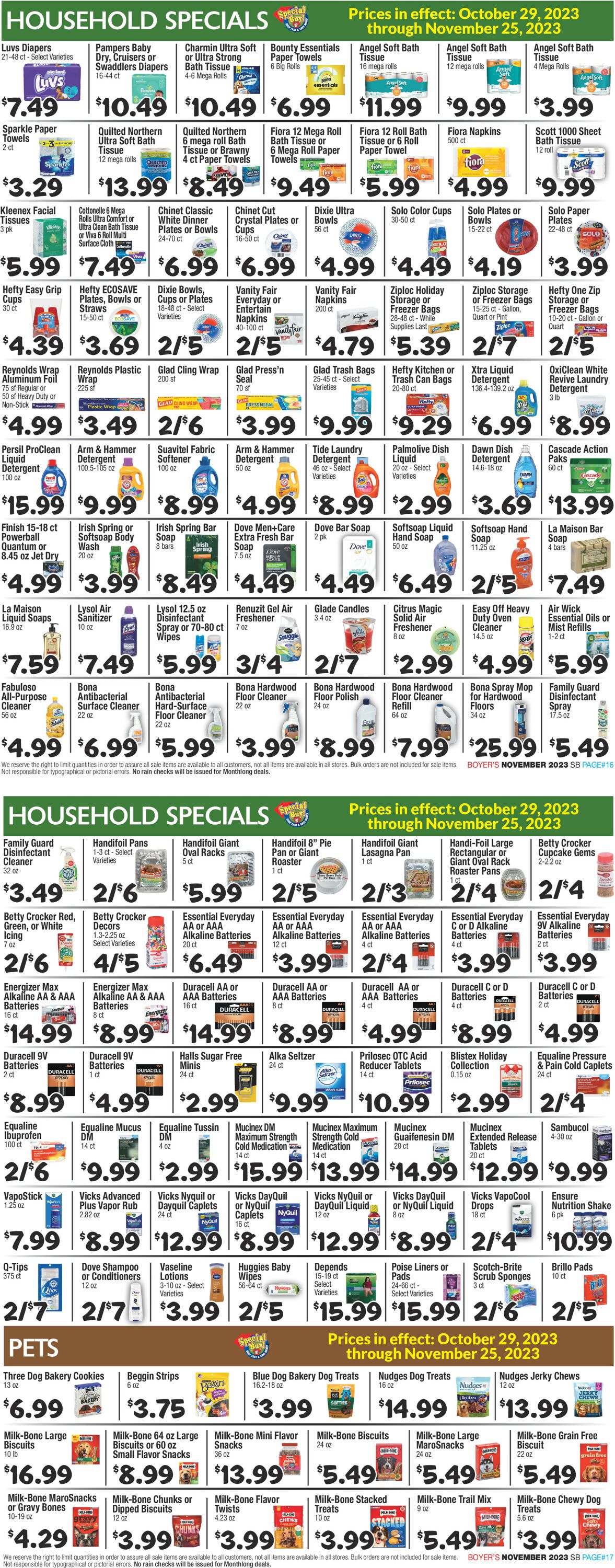 Boyer's Food Markets Weekly Ad Circular - valid 10/29-11/24/2023 (Page 9)
