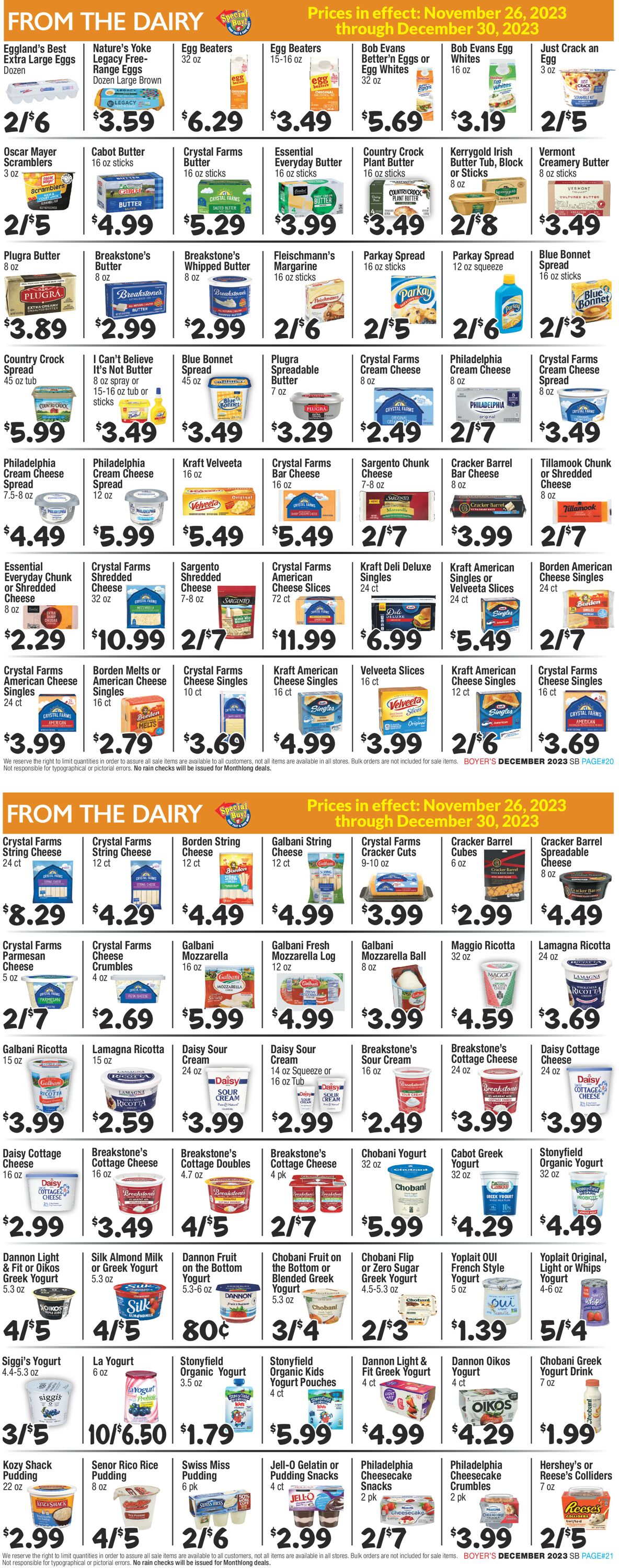 Boyer's Food Markets Weekly Ad Circular - valid 11/26-12/30/2023 (Page 11)