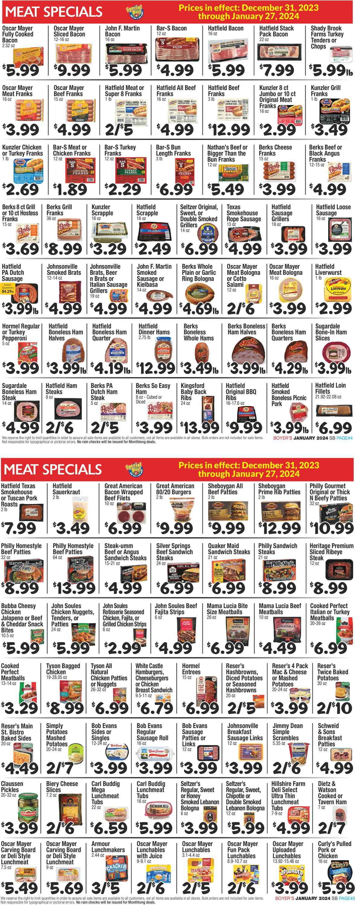 Boyer's Food Markets Weekly Ad Circular - valid 12/31-01/27/2024 (Page 3)