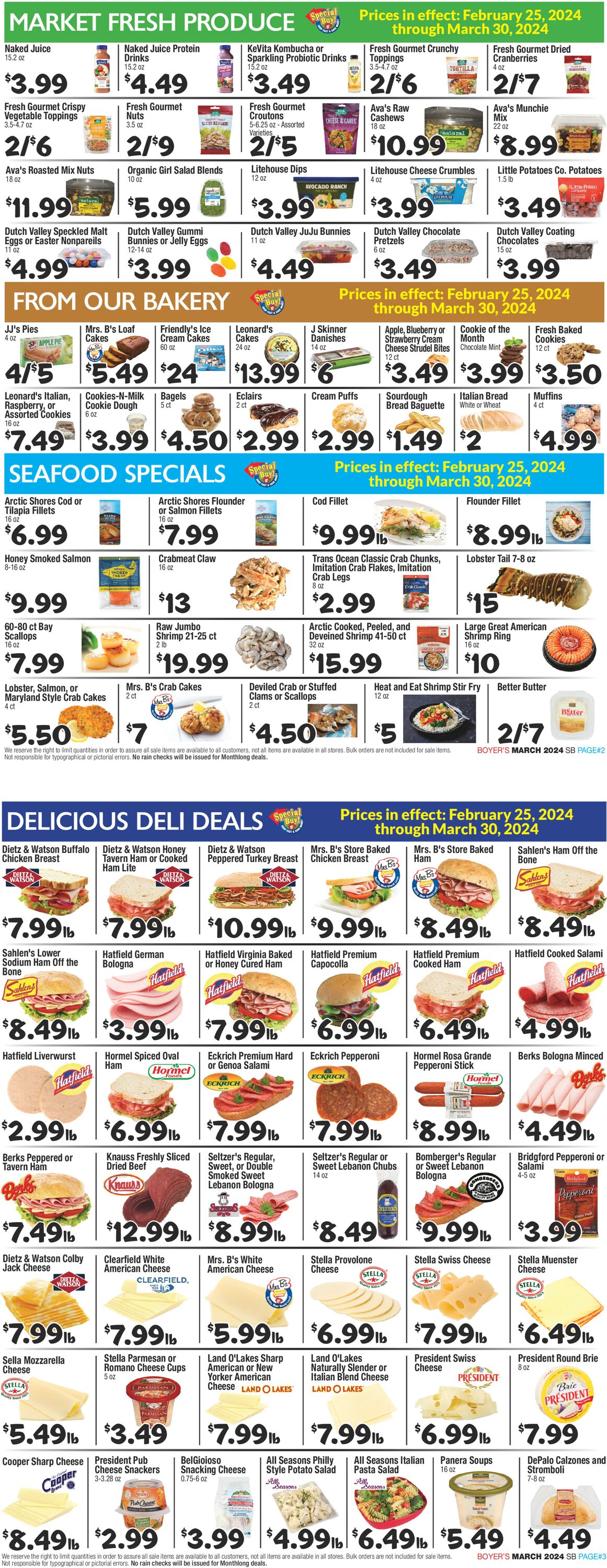 Boyer's Food Markets Weekly Ad Circular - valid 02/25-03/30/2024 (Page 2)