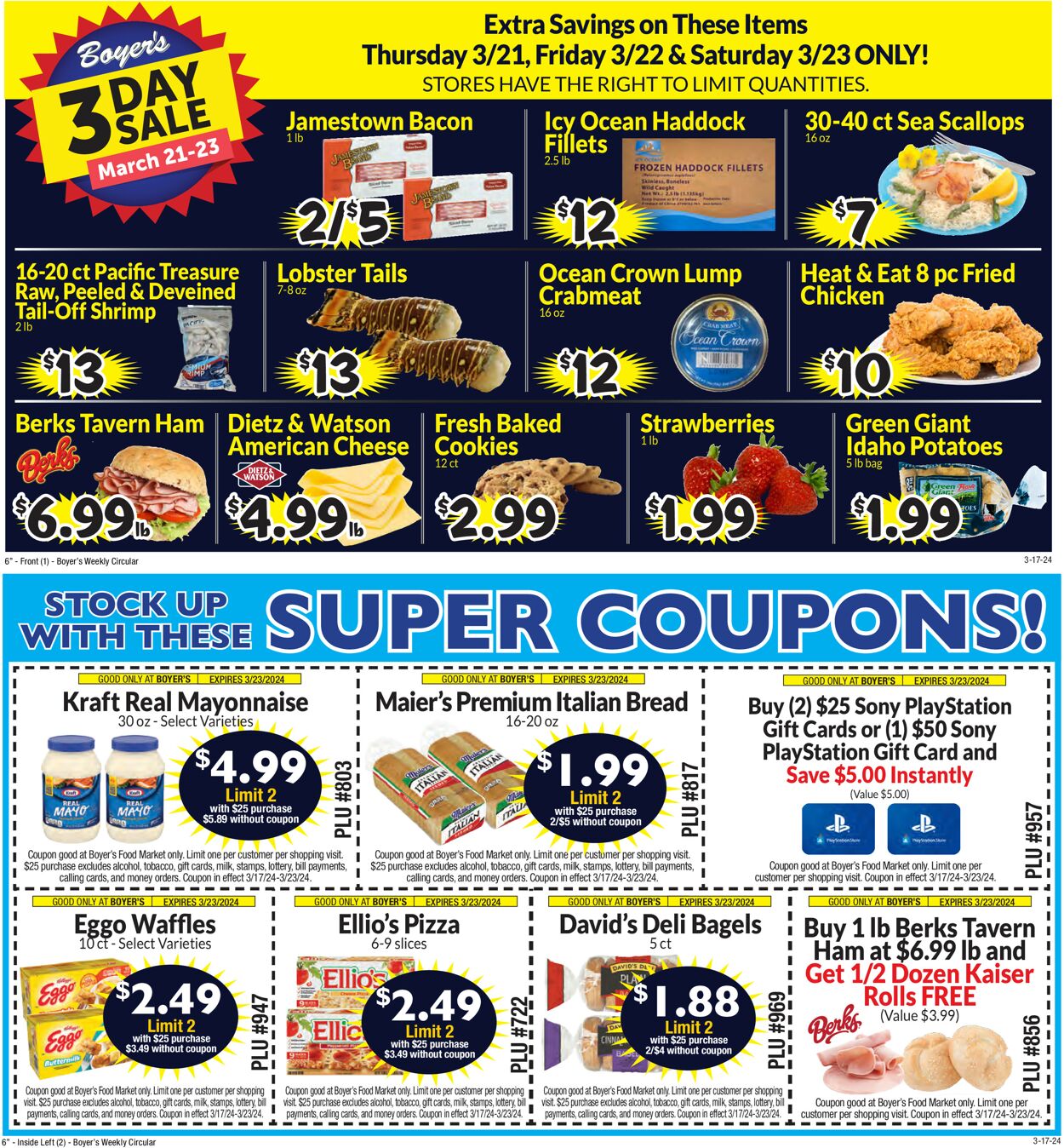 Boyer's Food Markets Weekly Ad Circular - valid 03/17-03/23/2024