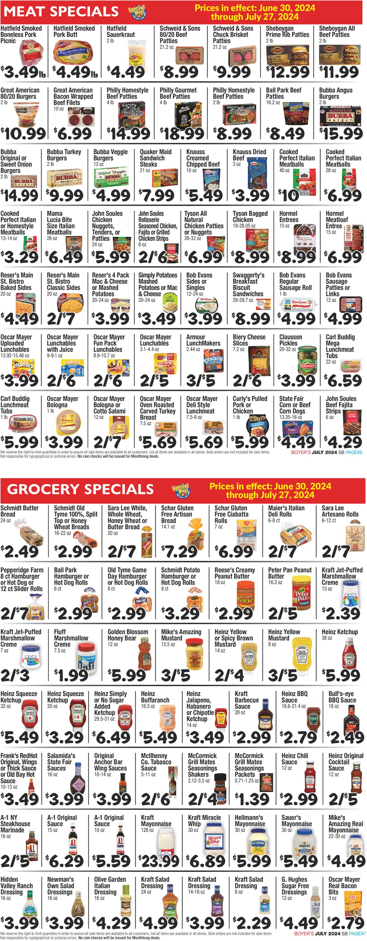 Boyer's Food Markets Weekly Ad Circular - valid 06/30-07/27/2024 (Page 4)