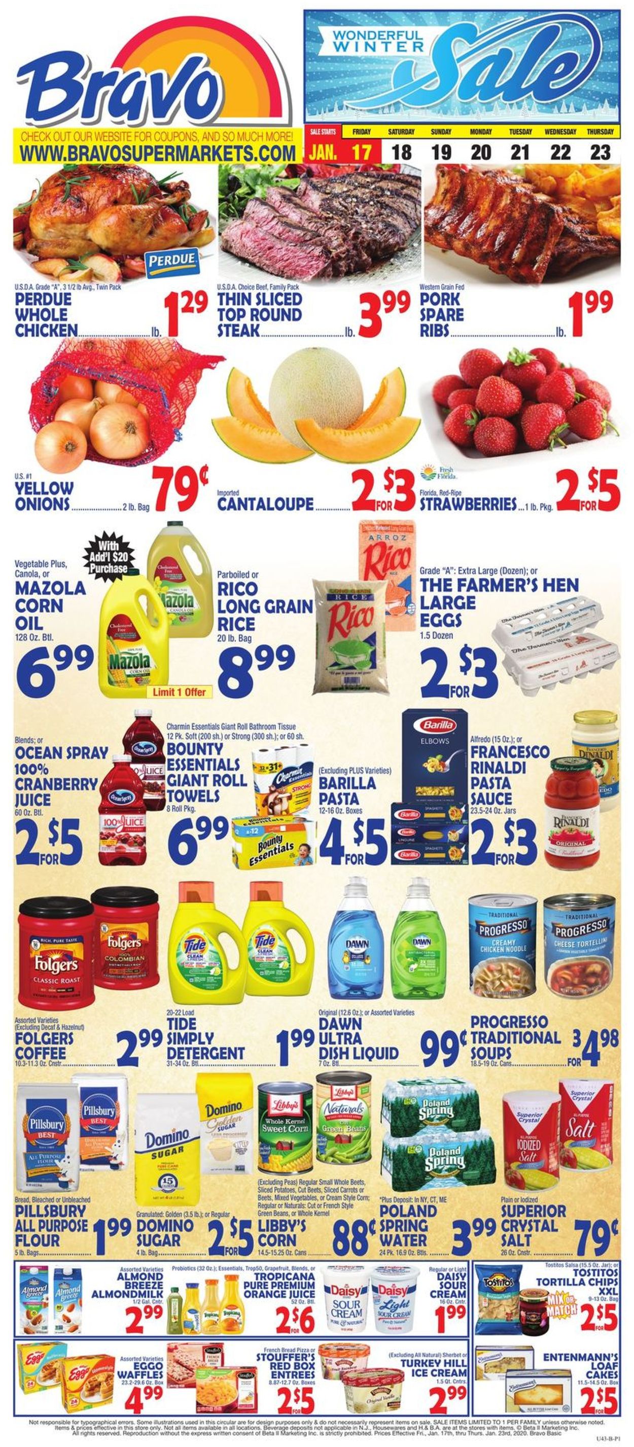 Bravo Supermarkets Weekly Ad Circular - valid 01/17-01/23/2020