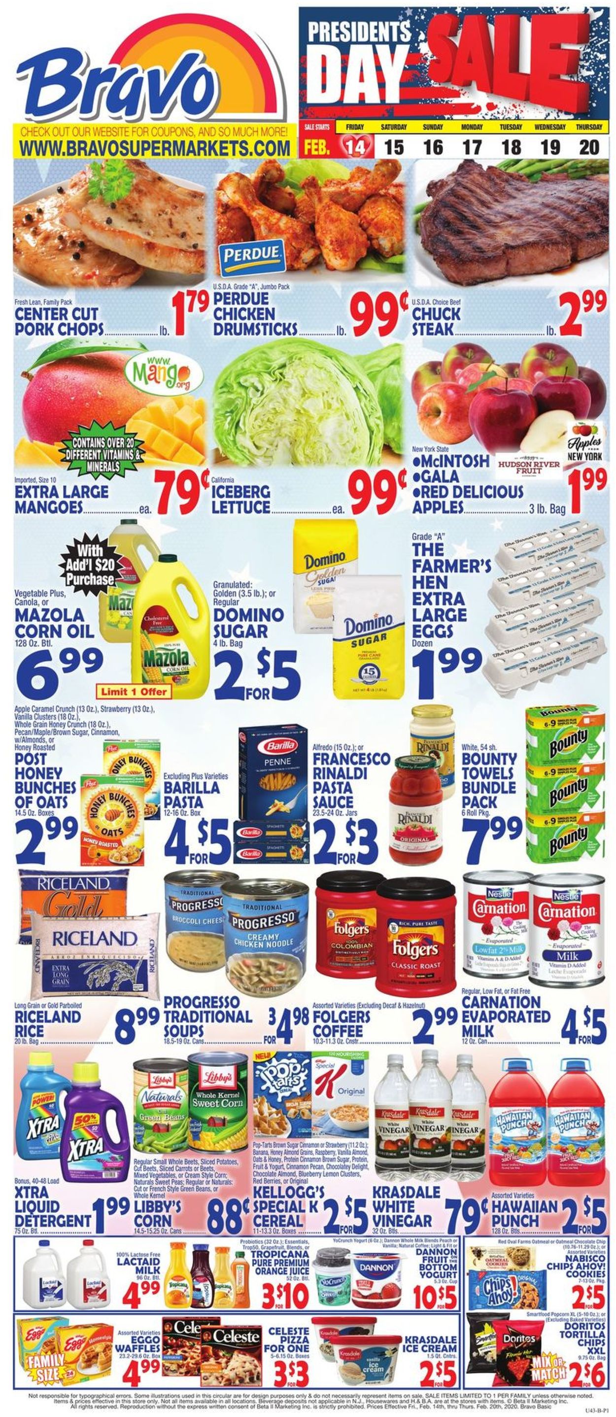 Bravo Supermarkets Weekly Ad Circular - valid 02/14-02/20/2020