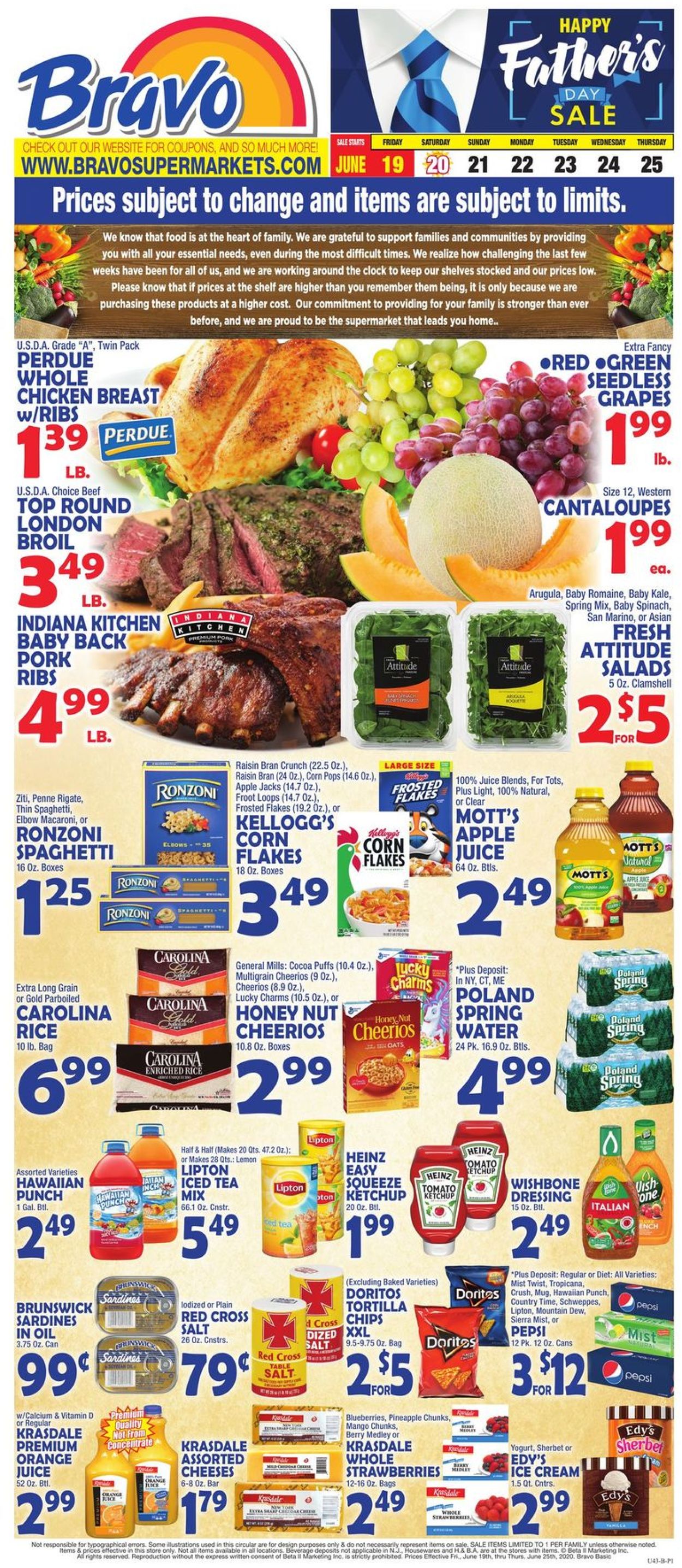 Bravo Supermarkets Weekly Ad Circular - valid 06/19-06/25/2020
