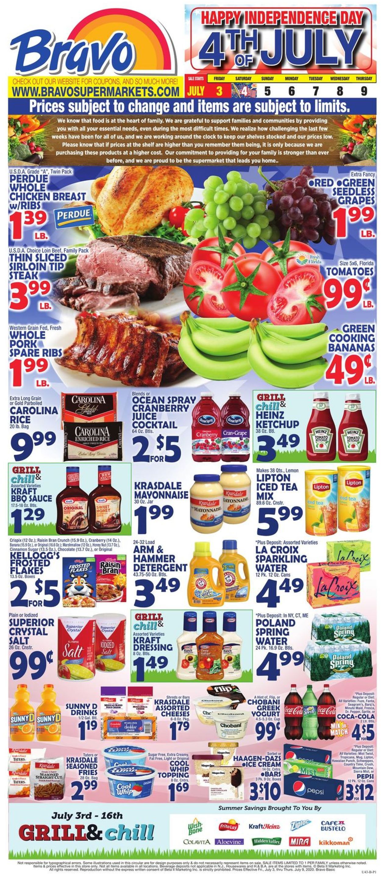 Bravo Supermarkets Ad Circular 07/03 07/09/2020 Rabato
